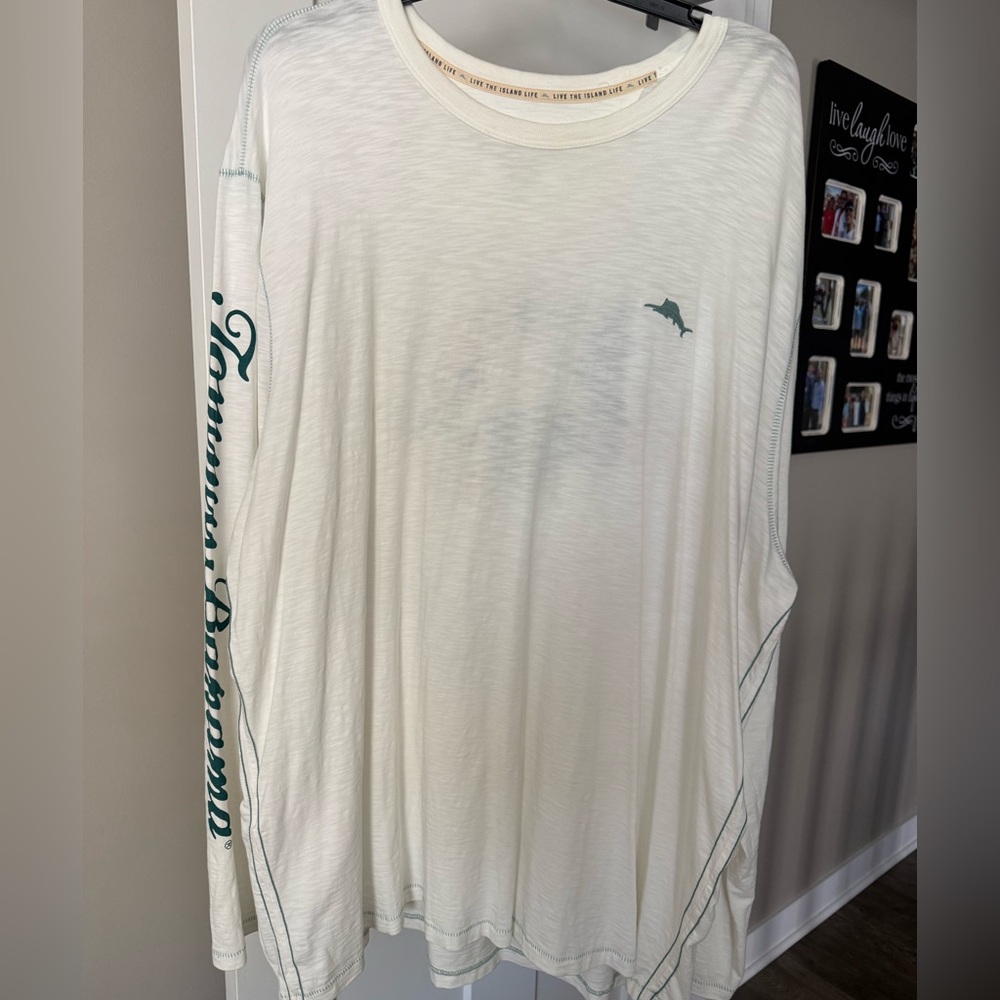 Tommy Bahama White Long Sleeve graphic T
